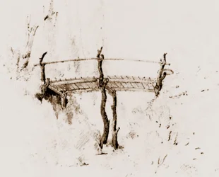 Knüppelholzbrücke, Entwurf von Persius für den Park Klein-Glienicke